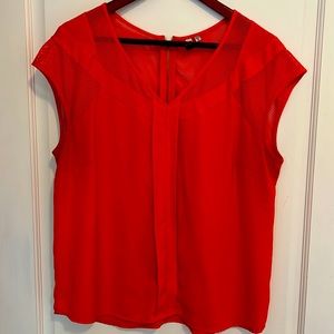 Orange Perforated Top - XL Kut from the Cloth